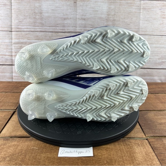 Adidas Adizero Football Cleats Purple White GZ6914 - Picture 7 of 13